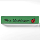 Teacher's Ladybug Desk Nameplate Gift Present