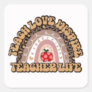 Teachers Life Square Sticker