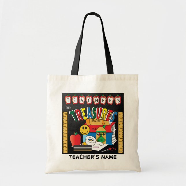Teacher's Little Treasures | School Teacher Gift Tote Bag (Front)