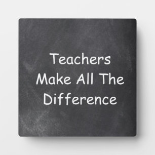 Teachers Make Difference Chalkboard Design Gift Plaque