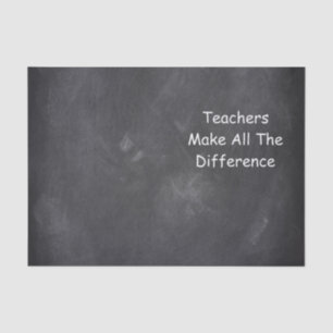 Teachers Make Difference Chalkboard Design Gift Tissue Paper