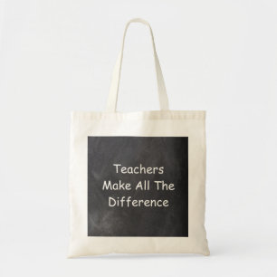 Teachers Make Difference Chalkboard Design Gift Tote Bag
