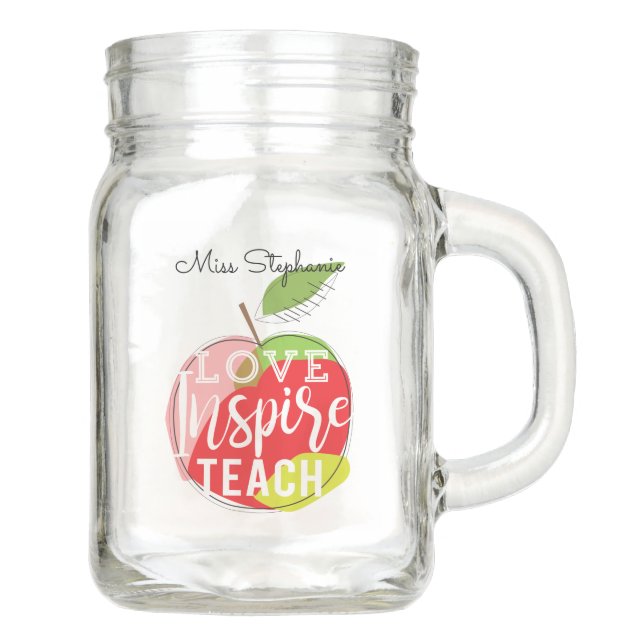 Teachers Mason Jar Mug (Front)