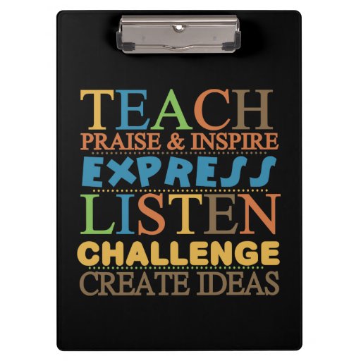 Teachers Motivational Quote Clipboard | Zazzle