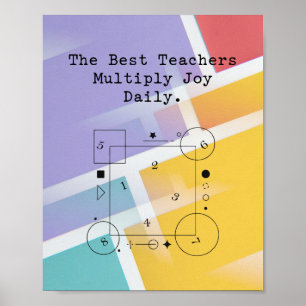 Teachers Multiply Joy Daily Educational Inspirat Poster