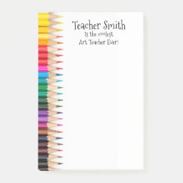 Teachers name coolest ever colored pencils post-it notes