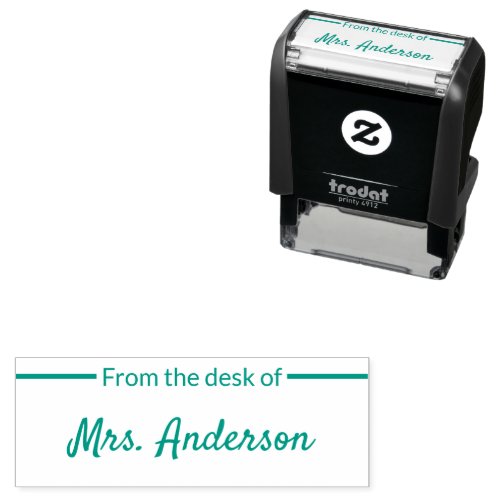 Teachers Name From the Desk of Self_inking Stamp