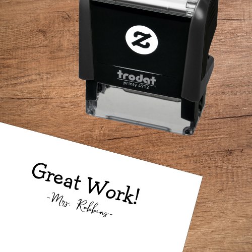 Teachers Name Great Work Words of Encouragement Self_inking Stamp