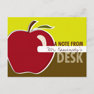 Teacher's Note Card