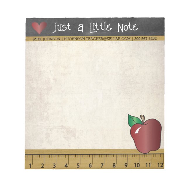 Teacher's Note | Vintage Style  (Front)