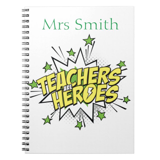 teachers notebook superhero  (Front)