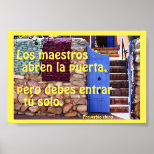 Teachers open the door, Spanish, Poster