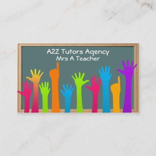 teachers or tutors business card