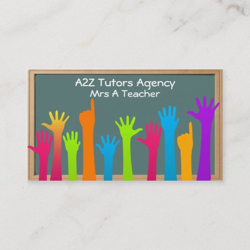 Customizable teachers or tutors business card