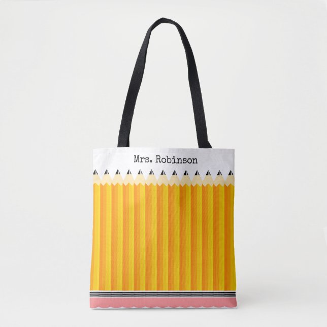 Teacher's Pencil Tote Bag (Front)