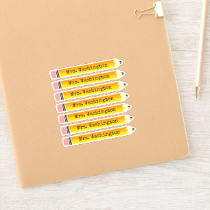Teacher's Personalized Pencil Sticker