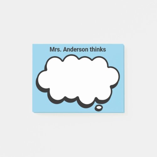 Teachers Personalized thinking bubble Post_it Notes