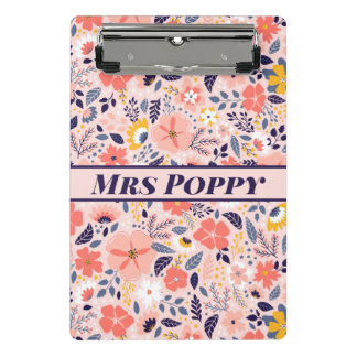 Teachers Personalized Whimsical Floral Clipboard
