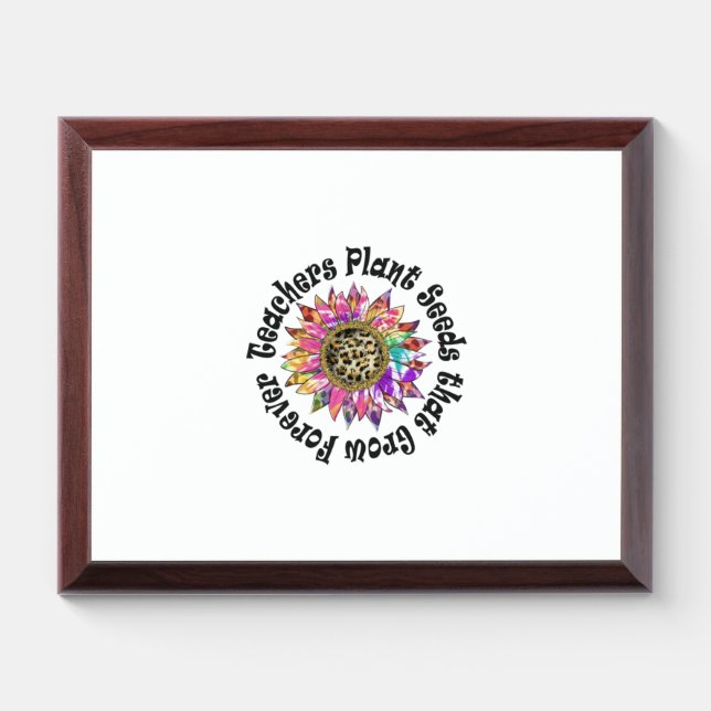 Teachers Plant Seeds Award Plaque (Horizontal)