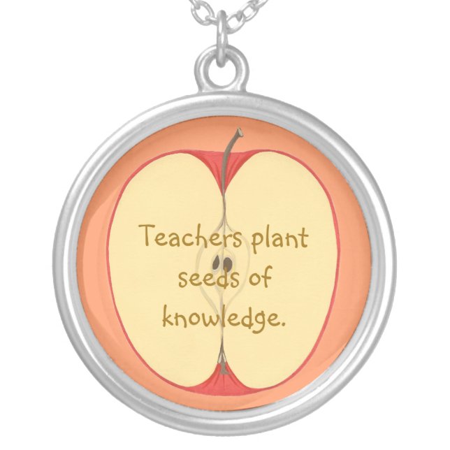 Teachers plant seeds of knowledge, apple necklaces (Front)
