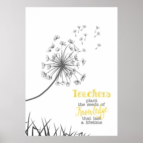 Teachers Plant The Seeds Of Knowledge Poster