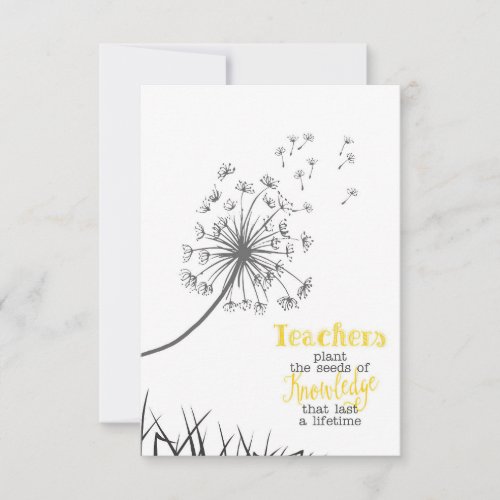 Teachers Plant The Seeds Of Knowledge Thank You Card