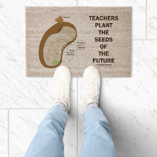 Teachers Plant The Seeds Of The Future Bean Seed Fiber Doormat