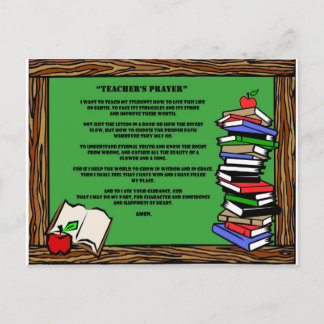 teachers prayer postcard