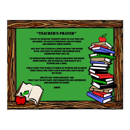 Teachers Prayer Postcard 