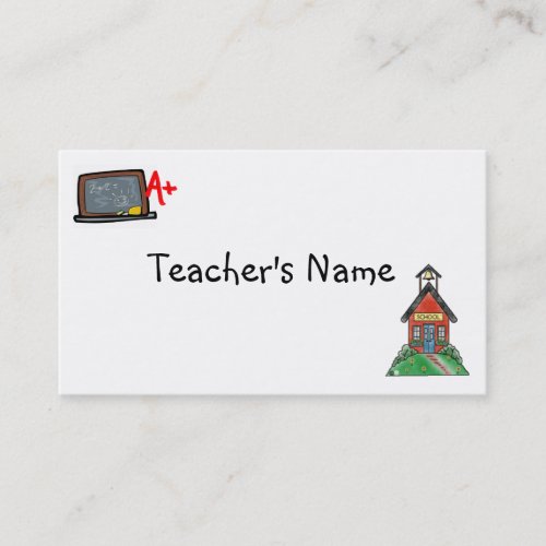 Teachers Profile Card Template Business Cards