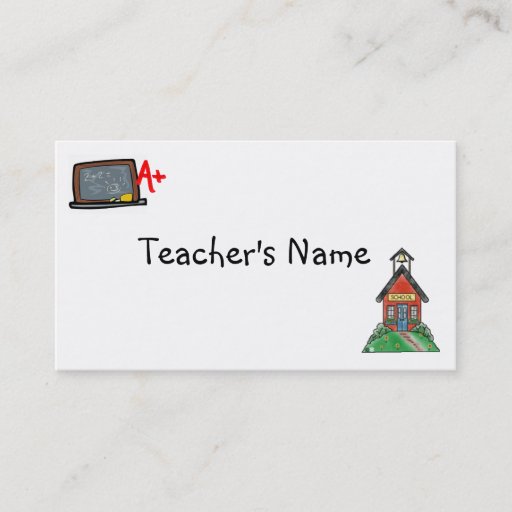 Customizable Teachers Profile Card Template Business Cards