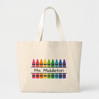 Teacher's Rainbow Crayons Personalized
