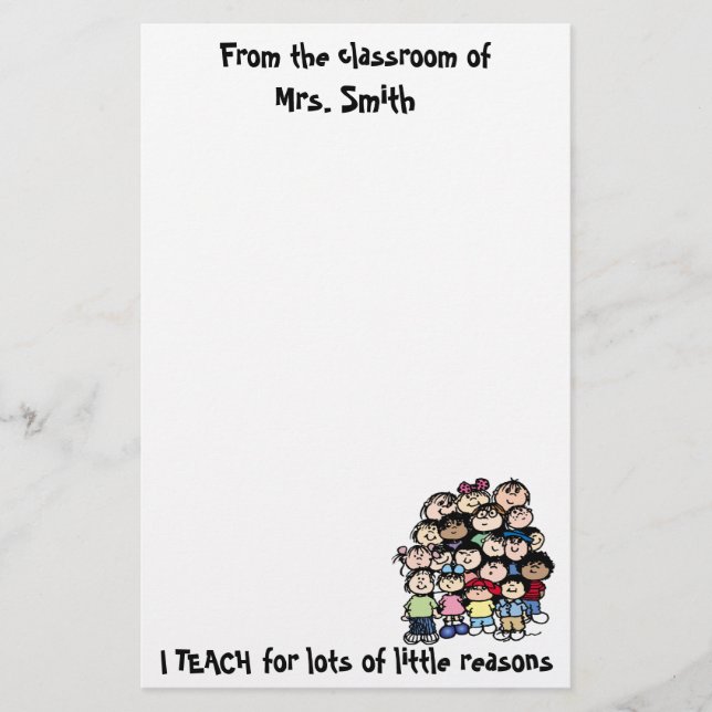 Teacher's Reason Stationary Stationery (Front)