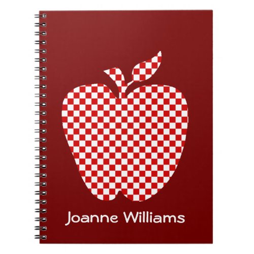 Teachers Red Checked Apple Notebook