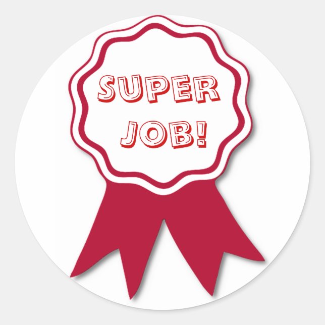 Teacher's Red Ribbon Award Stickers (Front)