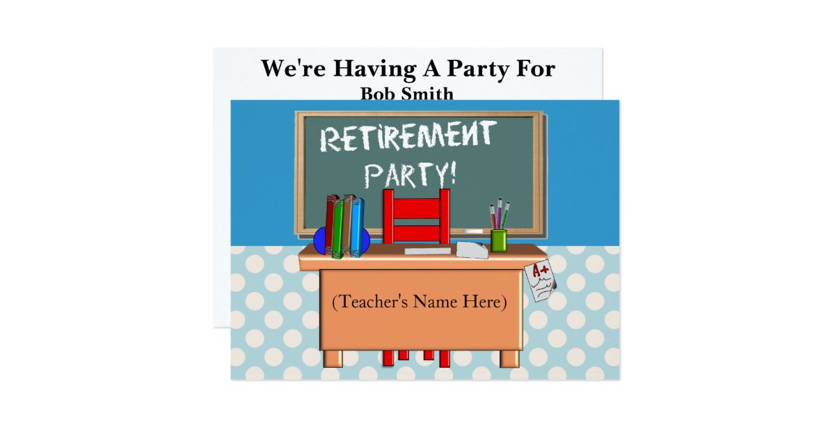 Teachers Retirement Party Invitations | Zazzle