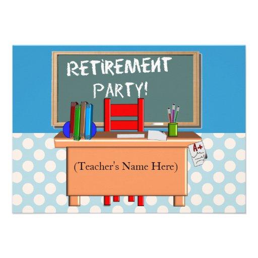 Teachers Retirement Party Invitations 4.5