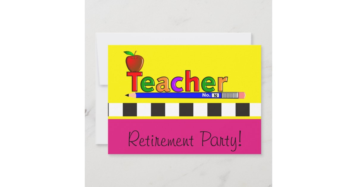 Teachers Retirement Party Invitations | Zazzle