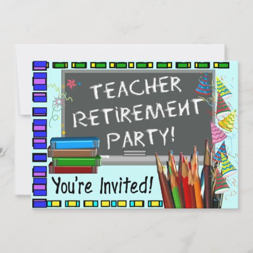 Teachers Retirement Party Invitations