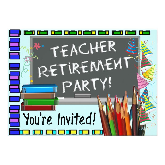 Teachers Retirement Party Invitations | Zazzle