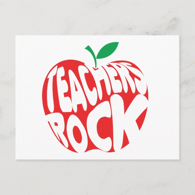 Teachers Rock Postcard (Front)