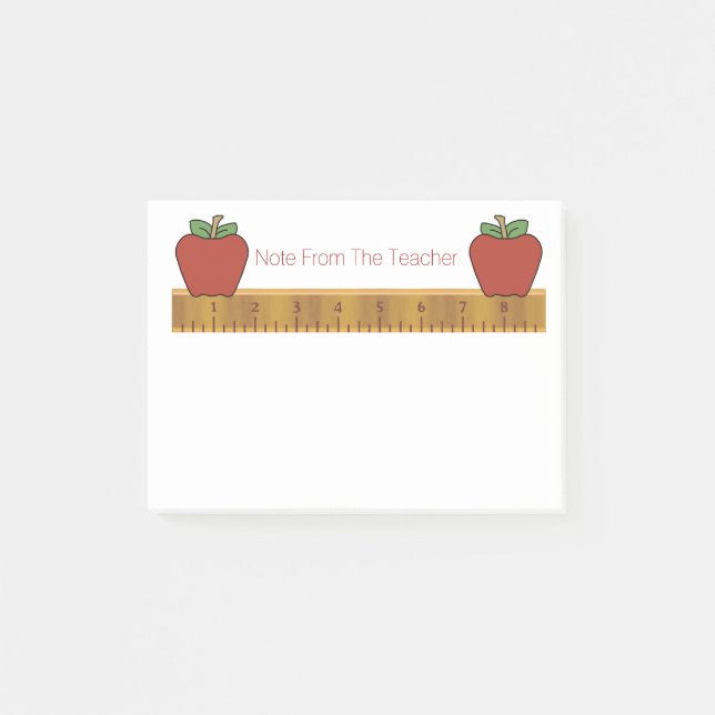 Teacher's Ruler Note Pad (Front)
