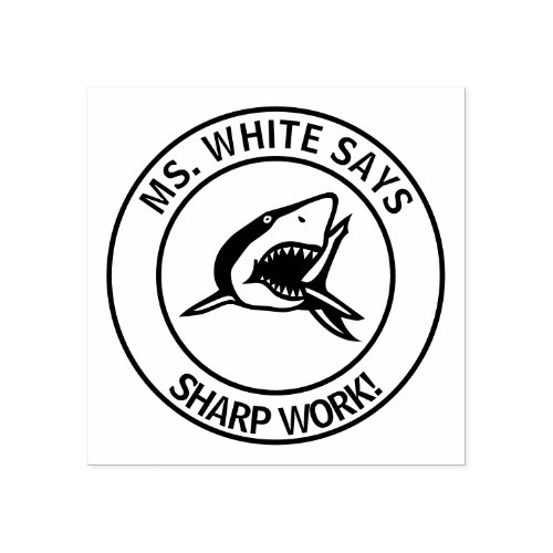 Teachers Shark Sharp Work Stamp