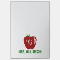 Teacher's Shiny Apple Personalized Notes