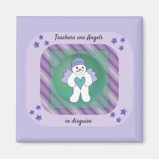 Teachers Snow Angel Saying Magnet