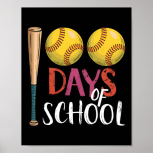 Teachers Students Funny 100 Days Of School Softbyl Poster