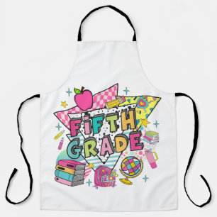 Teachers Students Retro 90s Back To School Apron
