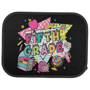 Teachers Students Retro 90s Back To School Car Floor Mat