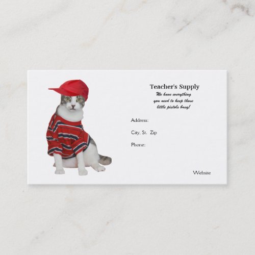 Teacher's Supply Business Cards