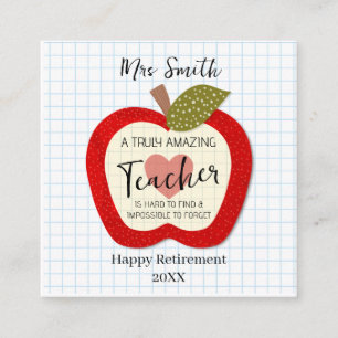 Teachers Teach From the Heart Square Business Card